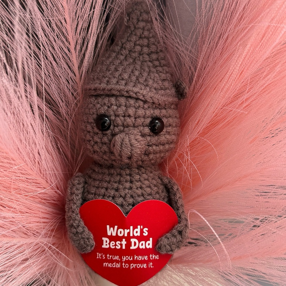 World's Best Dad Crochet Figurine
